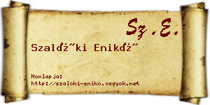 Szalóki Enikő névjegykártya